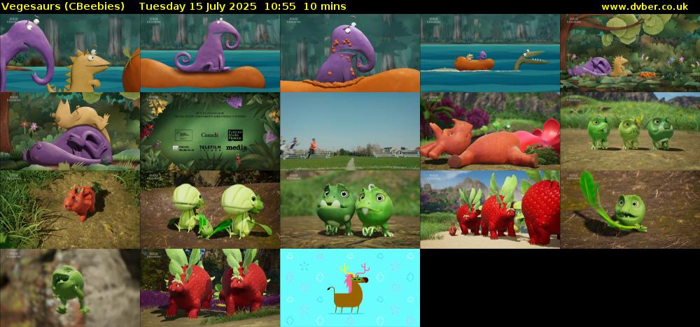 Vegesaurs (CBeebies) Tuesday 15 July 2025 10:55 - 11:05