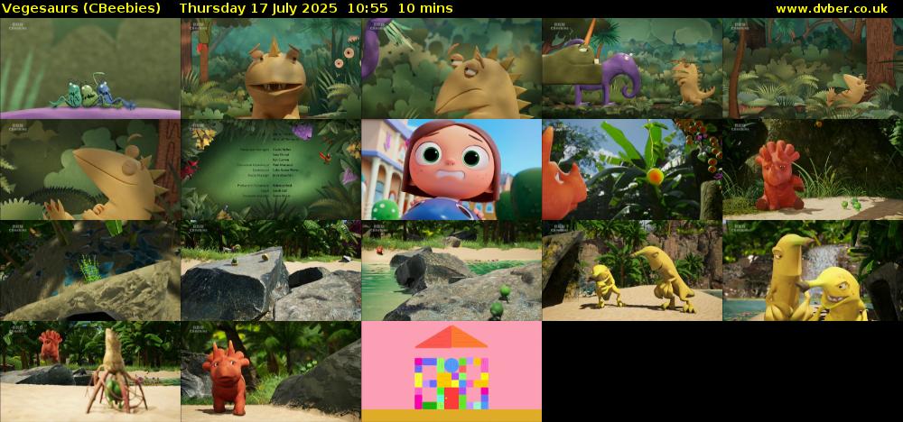 Vegesaurs (CBeebies) Thursday 17 July 2025 10:55 - 11:05
