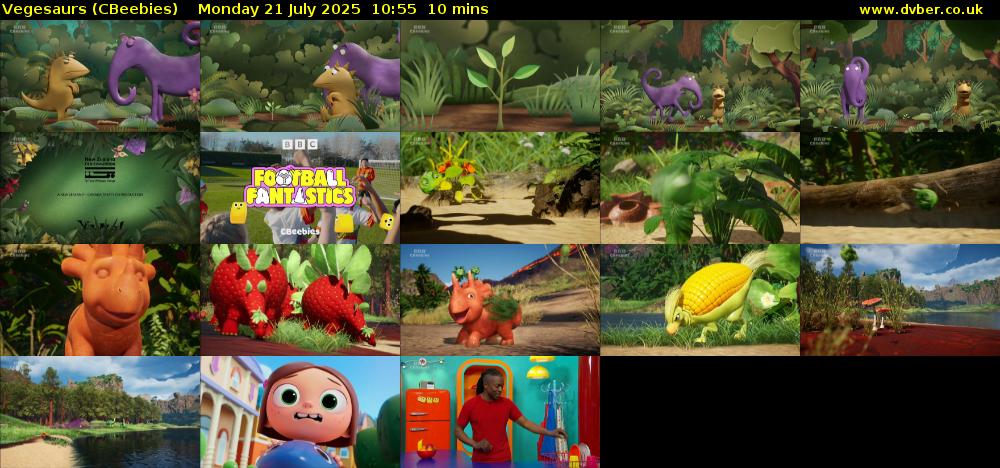 Vegesaurs (CBeebies) Monday 21 July 2025 10:55 - 11:05