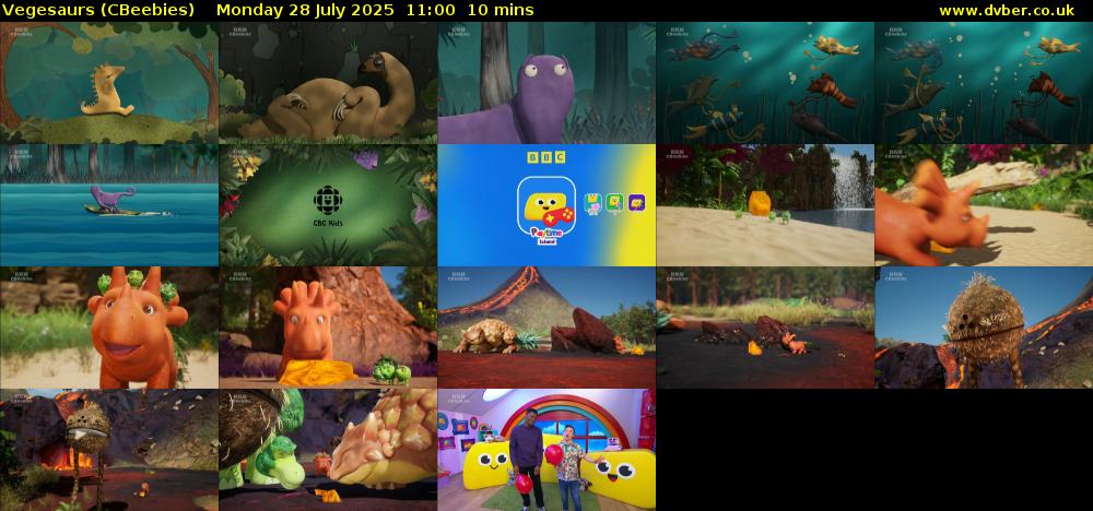 Vegesaurs (CBeebies) Monday 28 July 2025 11:00 - 11:10