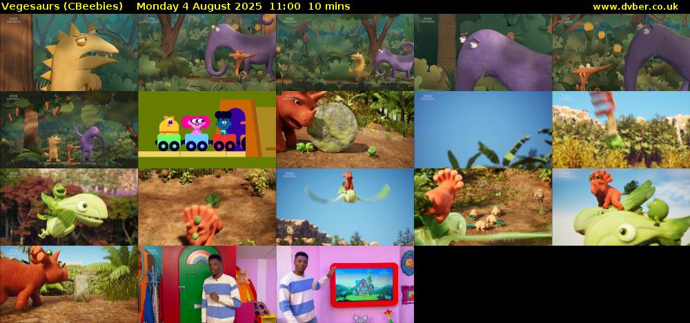 Vegesaurs (CBeebies) Monday 4 August 2025 11:00 - 11:10