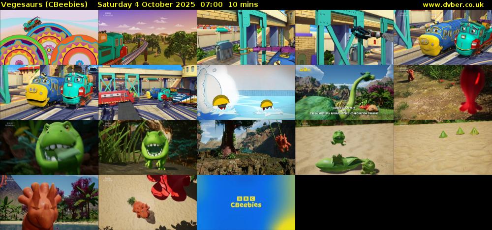 Vegesaurs (CBeebies) Saturday 4 October 2025 07:00 - 07:10