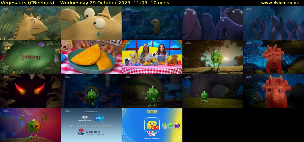 Vegesaurs (CBeebies) Wednesday 29 October 2025 11:05 - 11:15