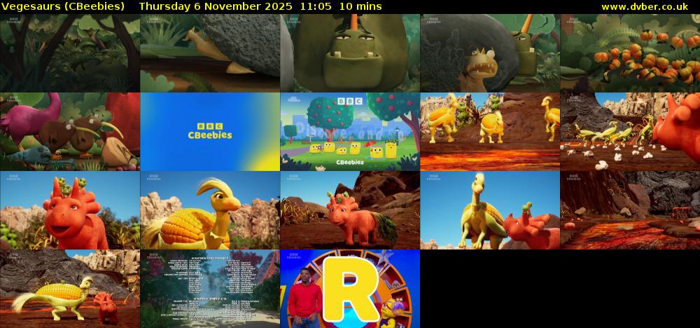 Vegesaurs (CBeebies) Thursday 6 November 2025 11:05 - 11:15