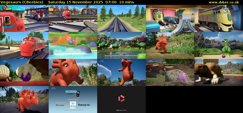 Vegesaurs (CBeebies) Saturday 15 November 2025 07:00 - 07:10