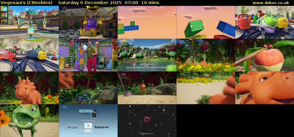 Vegesaurs (CBeebies) Saturday 6 December 2025 07:00 - 07:10