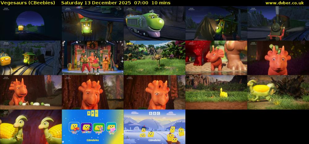Vegesaurs (CBeebies) Saturday 13 December 2025 07:00 - 07:10