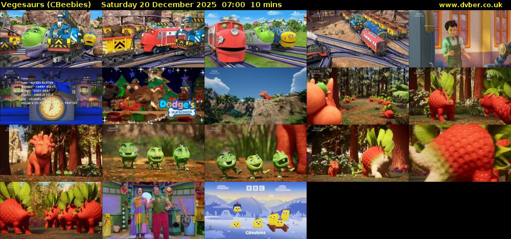 Vegesaurs (CBeebies) Saturday 20 December 2025 07:00 - 07:10
