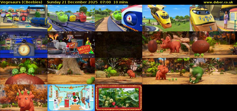 Vegesaurs (CBeebies) Sunday 21 December 2025 07:00 - 07:10