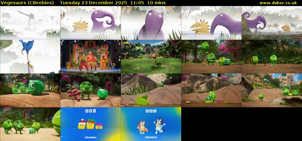 Vegesaurs (CBeebies) Tuesday 23 December 2025 11:05 - 11:15