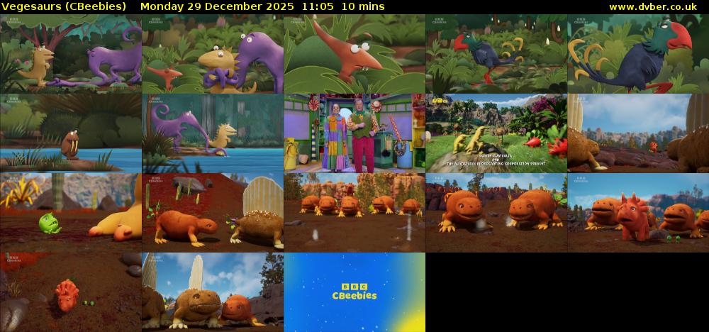 Vegesaurs (CBeebies) Monday 29 December 2025 11:05 - 11:15