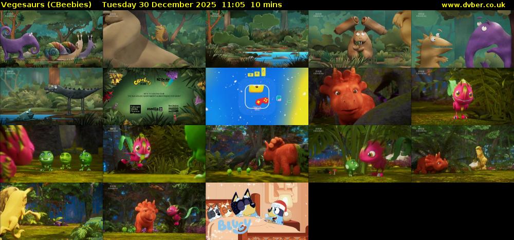 Vegesaurs (CBeebies) Tuesday 30 December 2025 11:05 - 11:15
