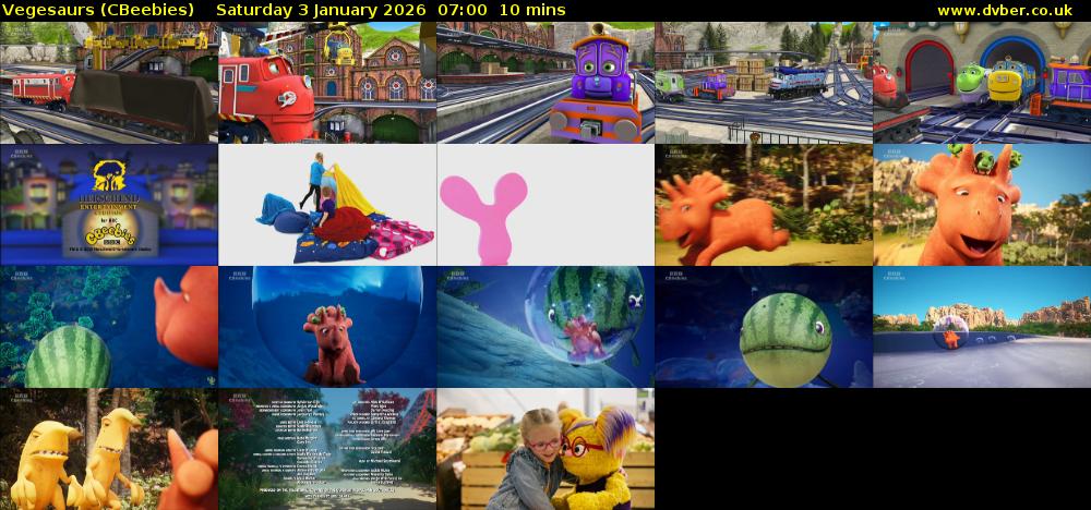 Vegesaurs (CBeebies) Saturday 3 January 2026 07:00 - 07:10