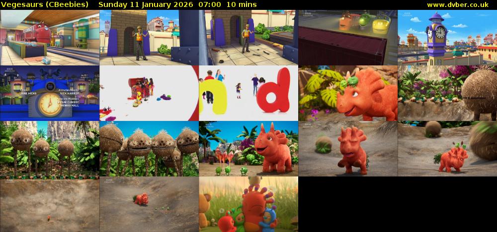 Vegesaurs (CBeebies) Sunday 11 January 2026 07:00 - 07:10