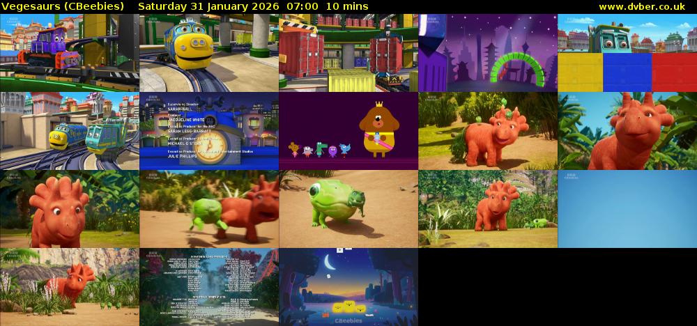 Vegesaurs (CBeebies) Saturday 31 January 2026 07:00 - 07:10