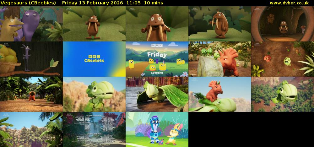 Vegesaurs (CBeebies) Friday 13 February 2026 11:05 - 11:15