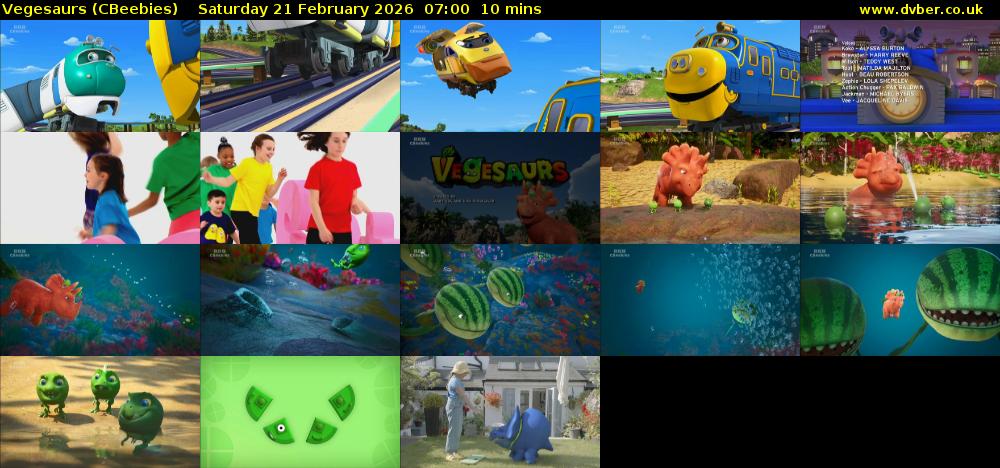 Vegesaurs (CBeebies) Saturday 21 February 2026 07:00 - 07:10