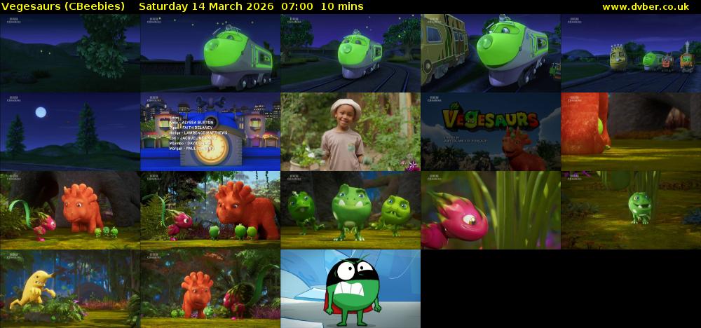 Vegesaurs (CBeebies) Saturday 14 March 2026 07:00 - 07:10