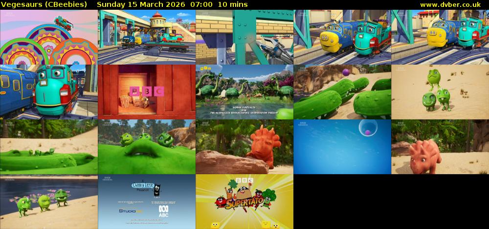 Vegesaurs (CBeebies) Sunday 15 March 2026 07:00 - 07:10