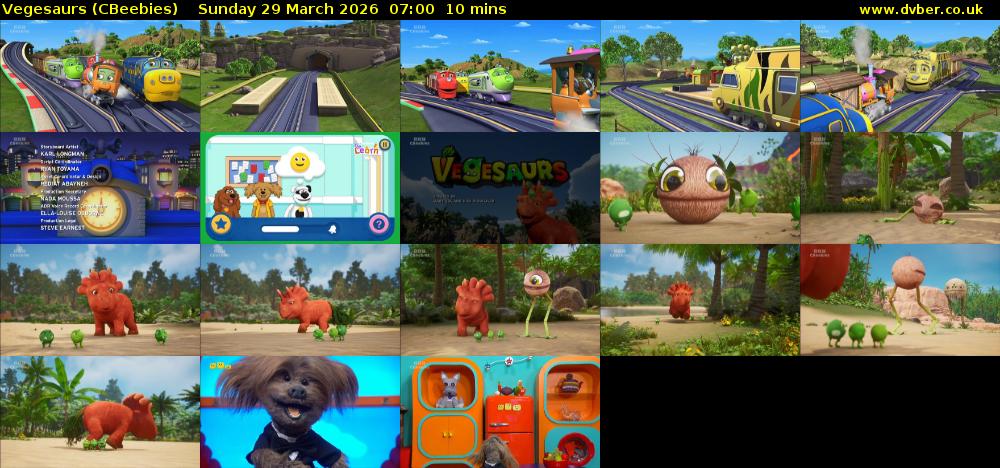 Vegesaurs (CBeebies) Sunday 29 March 2026 07:00 - 07:10