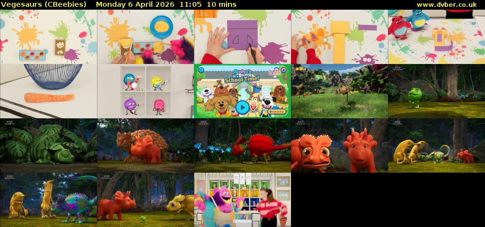 Vegesaurs (CBeebies) Monday 6 April 2026 11:05 - 11:15