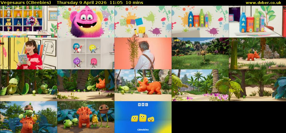 Vegesaurs (CBeebies) Thursday 9 April 2026 11:05 - 11:15