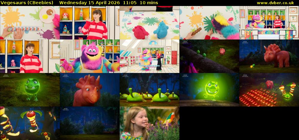 Vegesaurs (CBeebies) Wednesday 15 April 2026 11:05 - 11:15