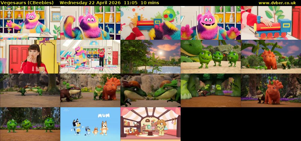 Vegesaurs (CBeebies) Wednesday 22 April 2026 11:05 - 11:15