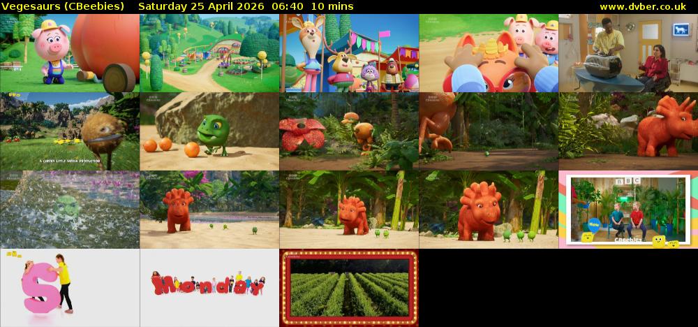 Vegesaurs (CBeebies) Saturday 25 April 2026 06:40 - 06:50