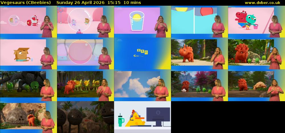 Vegesaurs (CBeebies) Sunday 26 April 2026 15:15 - 15:25