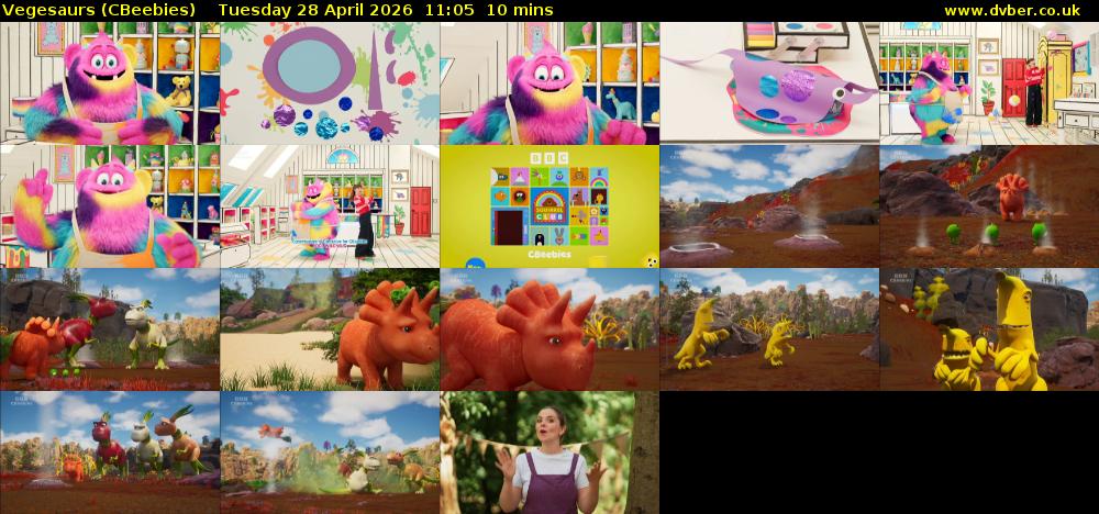 Vegesaurs (CBeebies) Tuesday 28 April 2026 11:05 - 11:15