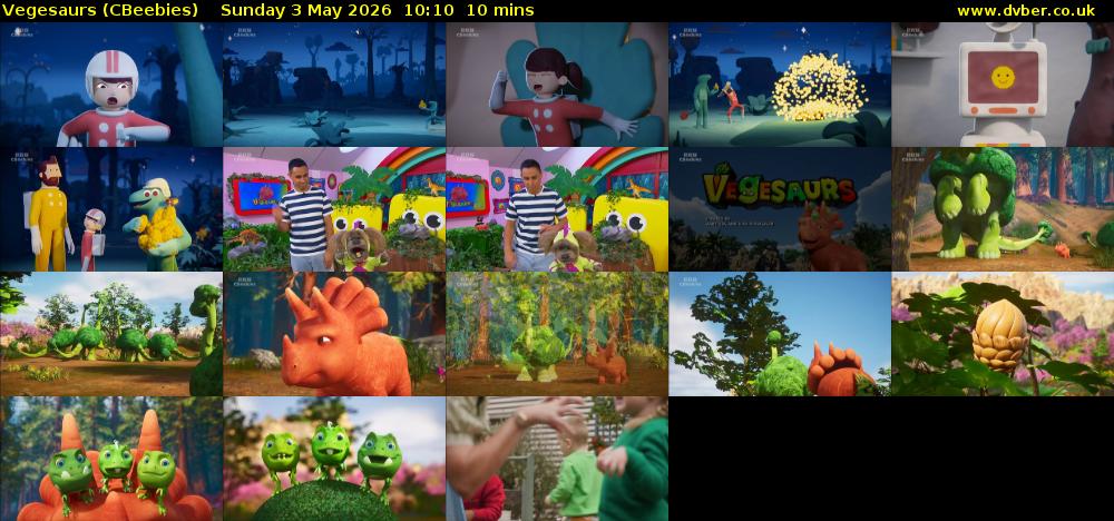 Vegesaurs (CBeebies) Sunday 3 May 2026 10:10 - 10:20