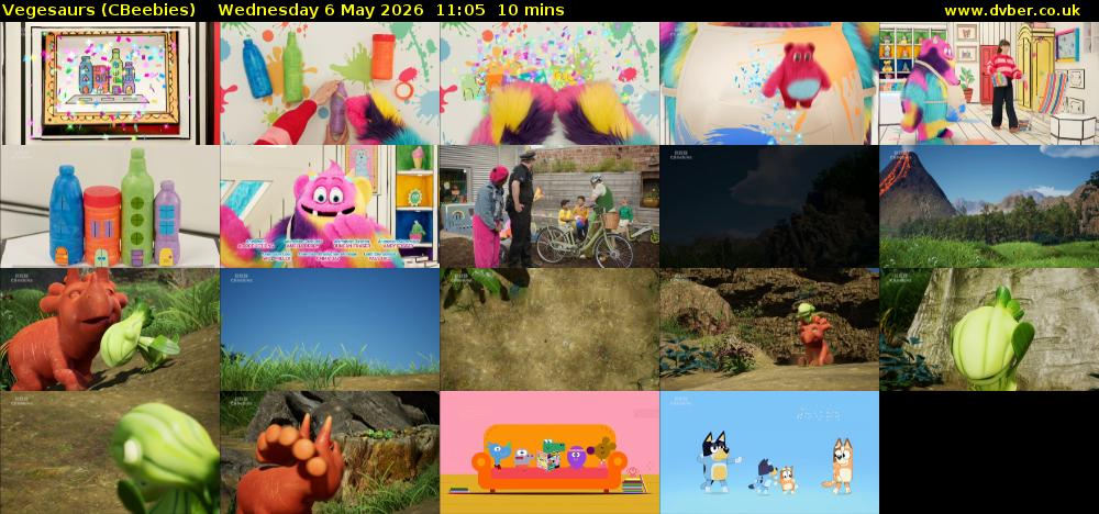 Vegesaurs (CBeebies) Wednesday 6 May 2026 11:05 - 11:15
