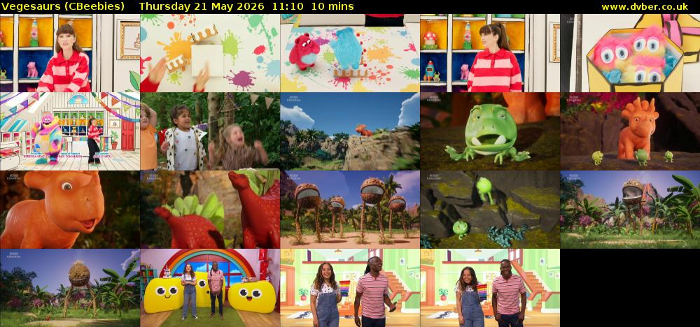 Vegesaurs (CBeebies) Thursday 21 May 2026 11:10 - 11:20