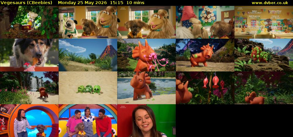 Vegesaurs (CBeebies) Monday 25 May 2026 15:15 - 15:25