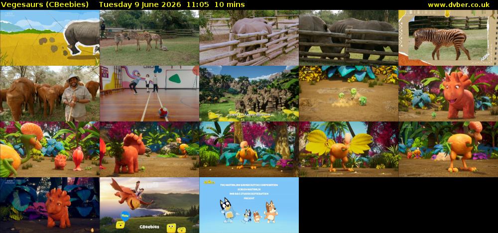 Vegesaurs (CBeebies) Tuesday 9 June 2026 11:05 - 11:15