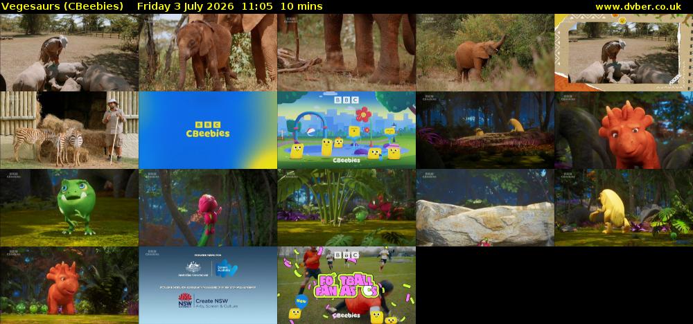 Vegesaurs (CBeebies) Friday 3 July 2026 11:05 - 11:15