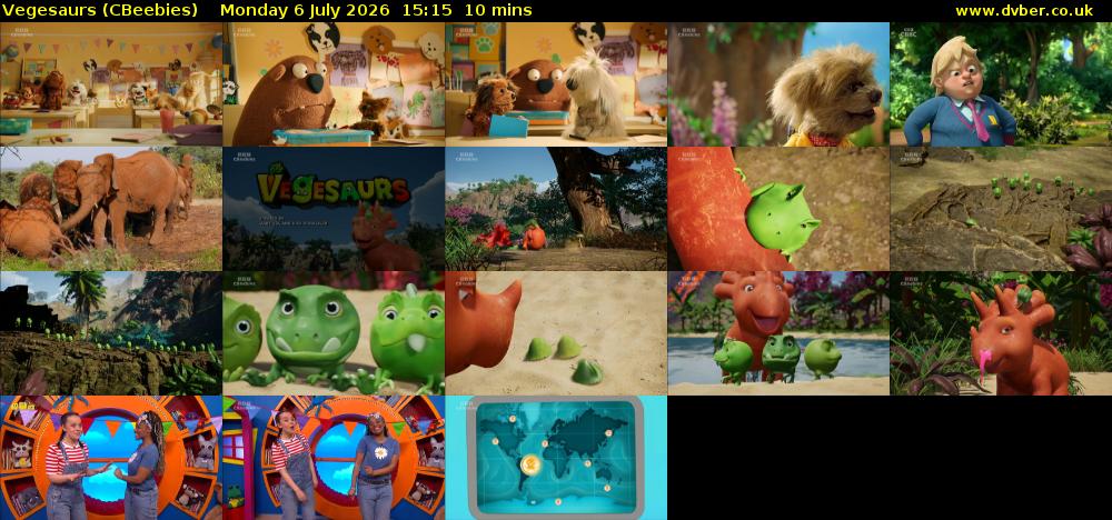 Vegesaurs (CBeebies) Monday 6 July 2026 15:15 - 15:25