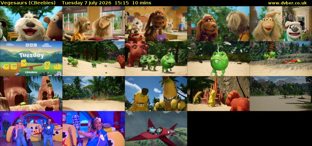 Vegesaurs (CBeebies) Tuesday 7 July 2026 15:15 - 15:25