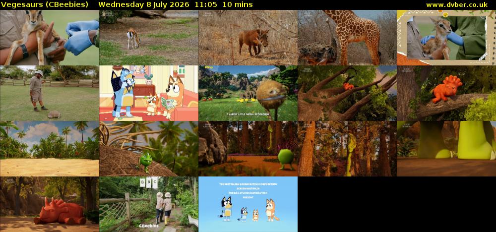 Vegesaurs (CBeebies) Wednesday 8 July 2026 11:05 - 11:15