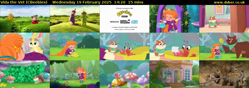 Vida the Vet (CBeebies) Wednesday 19 February 2025 14:20 - 14:35