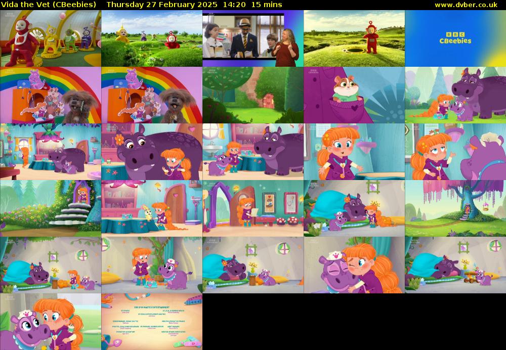 Vida the Vet (CBeebies) Thursday 27 February 2025 14:20 - 14:35