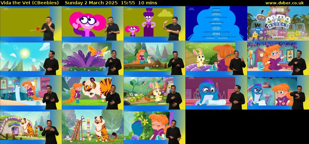 Vida the Vet (CBeebies) Sunday 2 March 2025 15:55 - 16:05