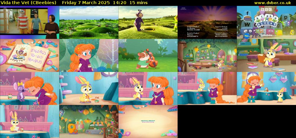 Vida the Vet (CBeebies) Friday 7 March 2025 14:20 - 14:35