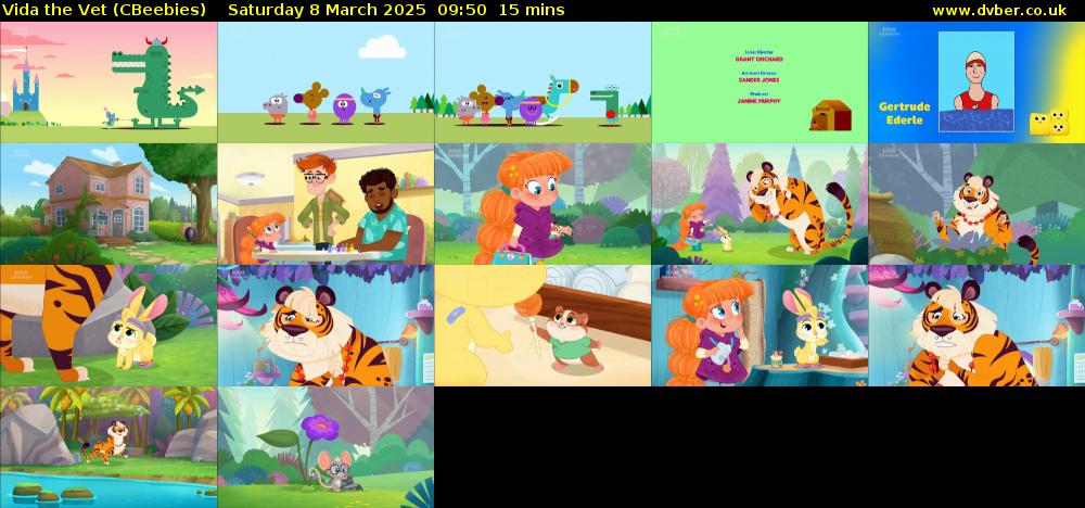 Vida the Vet (CBeebies) Saturday 8 March 2025 09:50 - 10:05