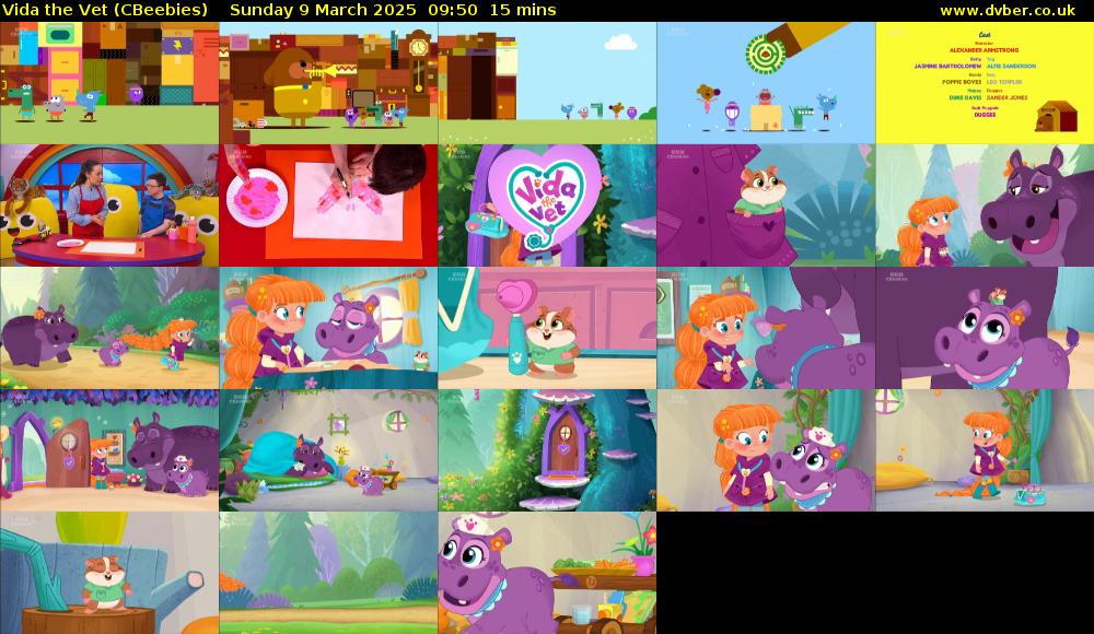Vida the Vet (CBeebies) Sunday 9 March 2025 09:50 - 10:05