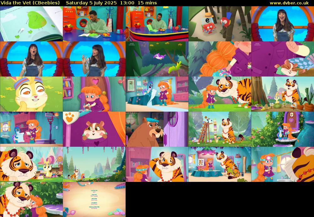 Vida the Vet (CBeebies) Saturday 5 July 2025 13:00 - 13:15