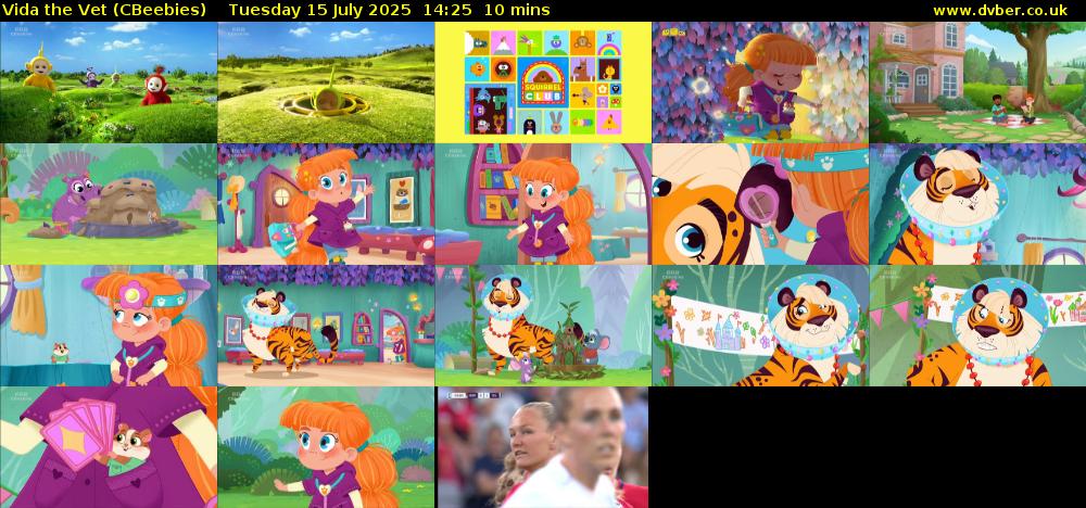 Vida the Vet (CBeebies) Tuesday 15 July 2025 14:25 - 14:35