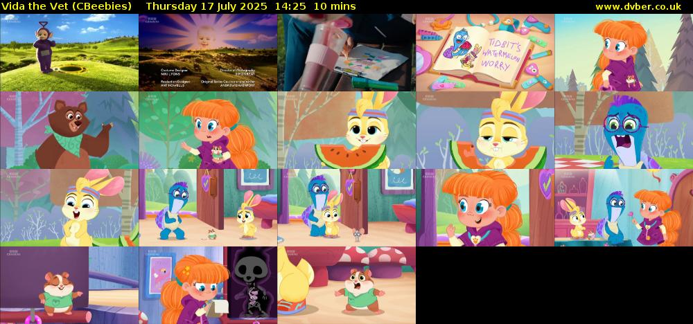 Vida the Vet (CBeebies) Thursday 17 July 2025 14:25 - 14:35