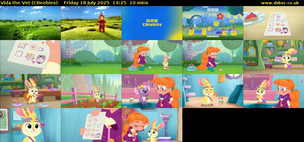 Vida the Vet (CBeebies) Friday 18 July 2025 14:25 - 14:35